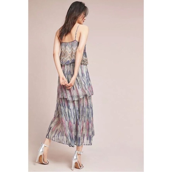 Meadow Rue Anthropologie Josie Tiered Dress sz 4 - Picture 3 of 15